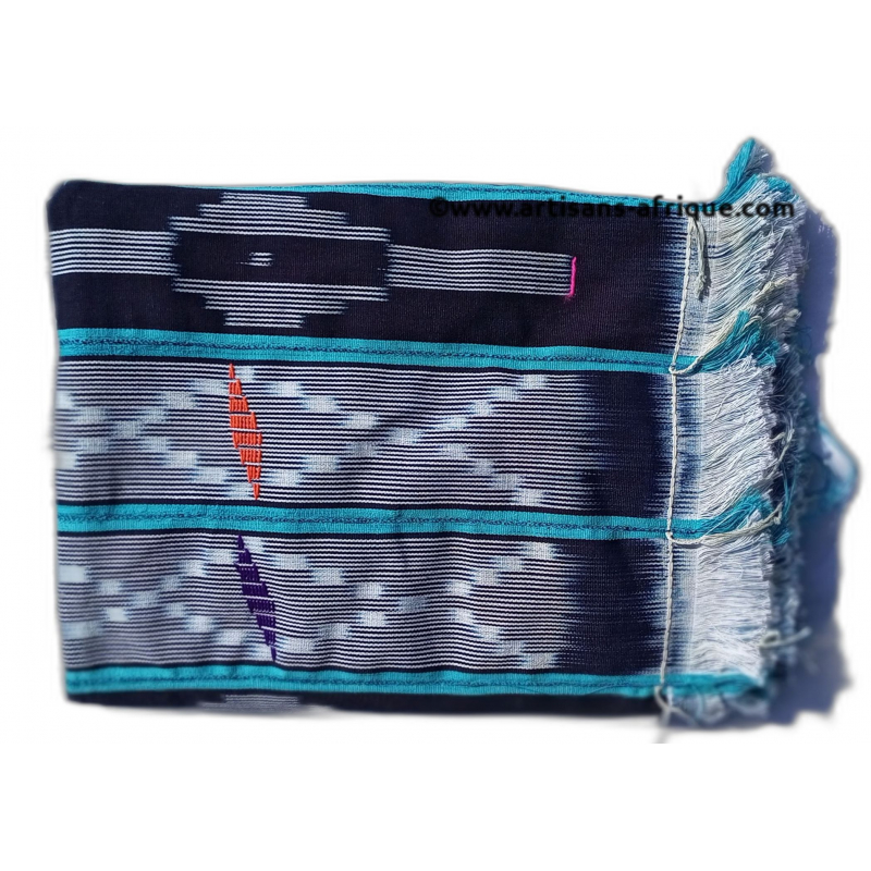 Tissu Baoulé  "Bédié montri" Couleur bleu